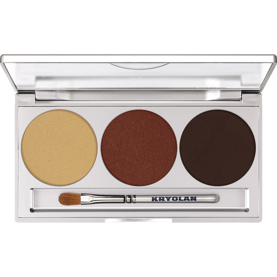 Kryolan Eye Shadow Trio Set - Smokey Collection - Smokey Brown