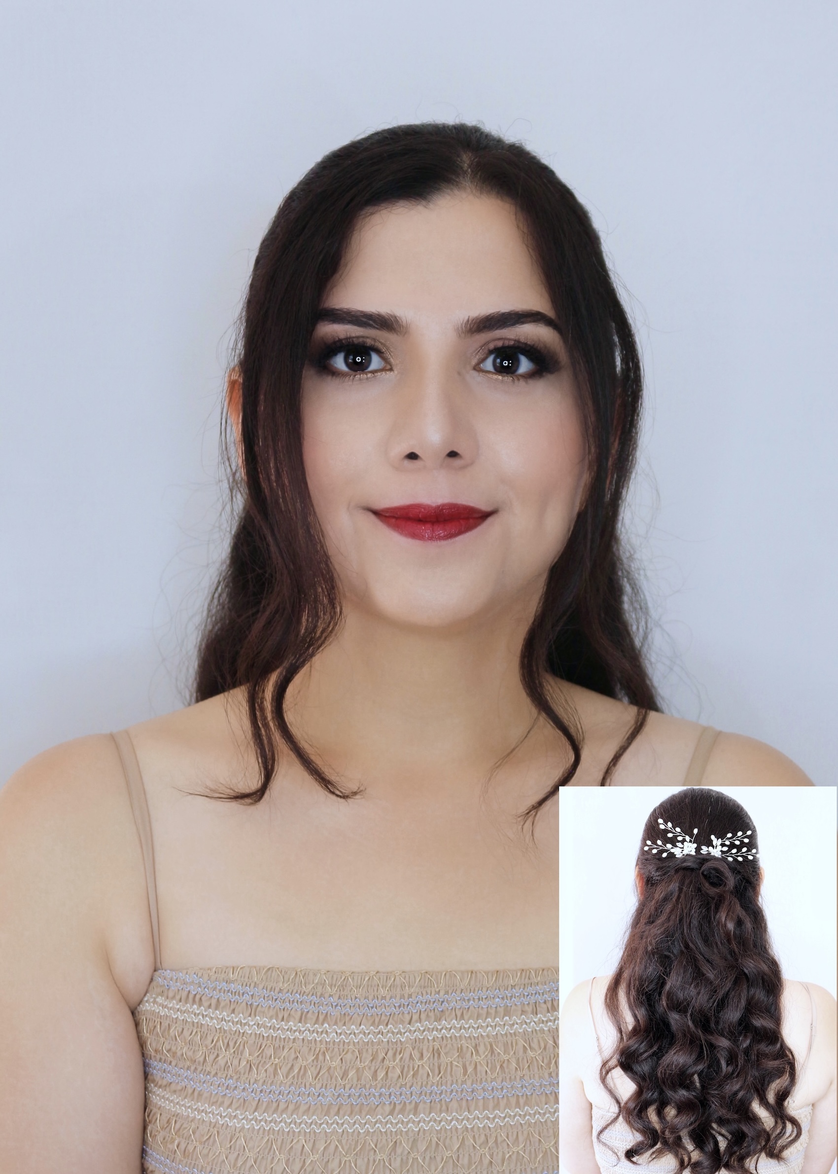 bridesmaid makeup hair London wedding guest makeup hairstyle